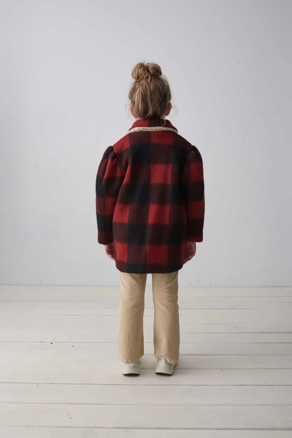 Plaid wool coat