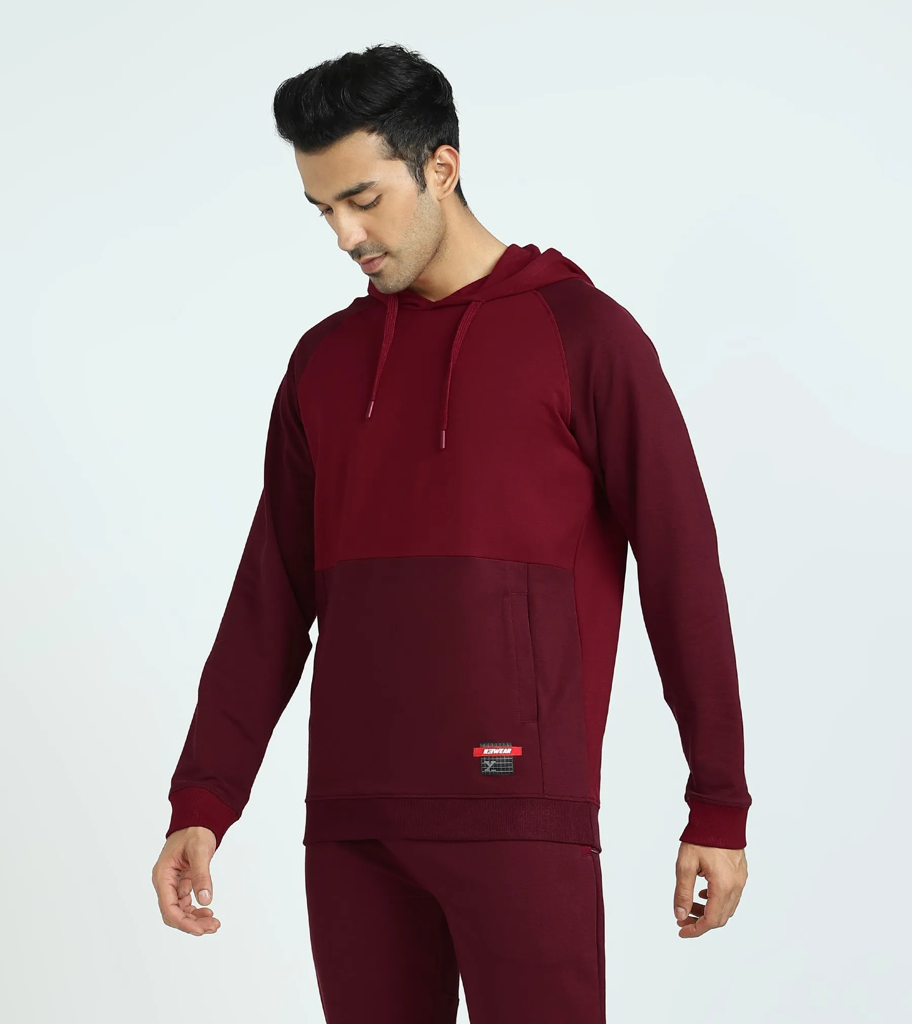 Quest French Terry Cotton Hoodie And Joggers Co-ord Set Scarlet Red