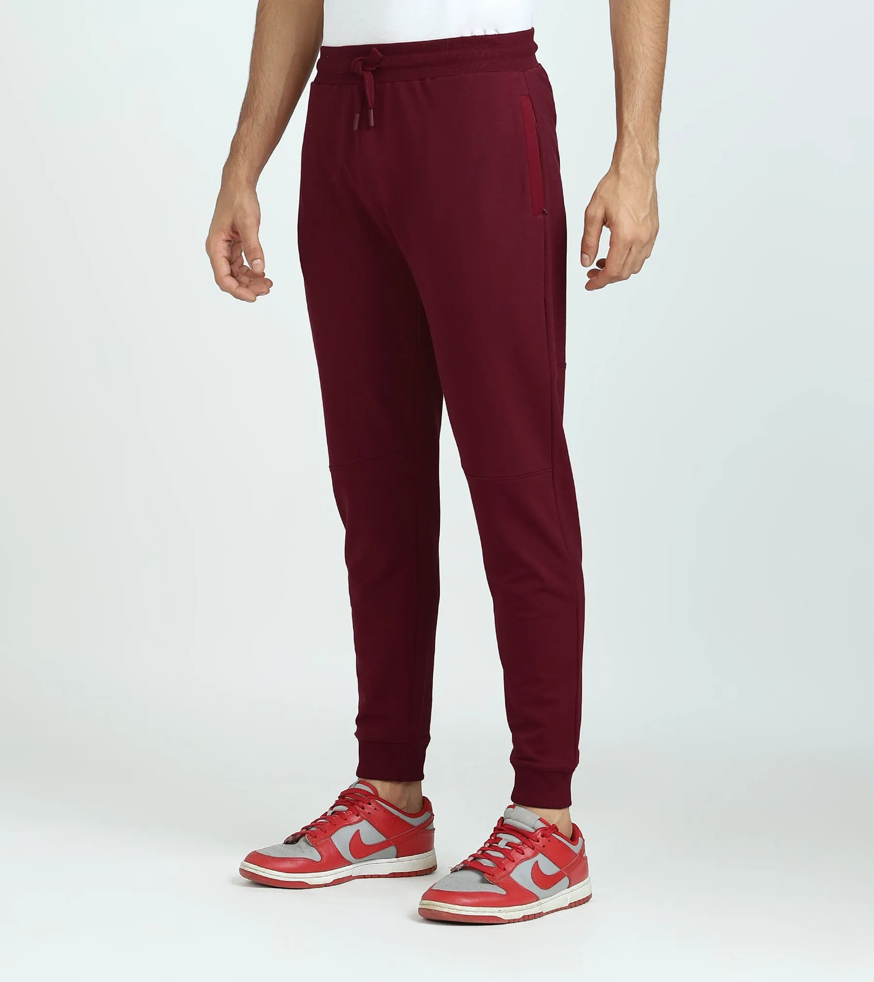 Quest French Terry Cotton Hoodie And Joggers Co-ord Set Scarlet Red