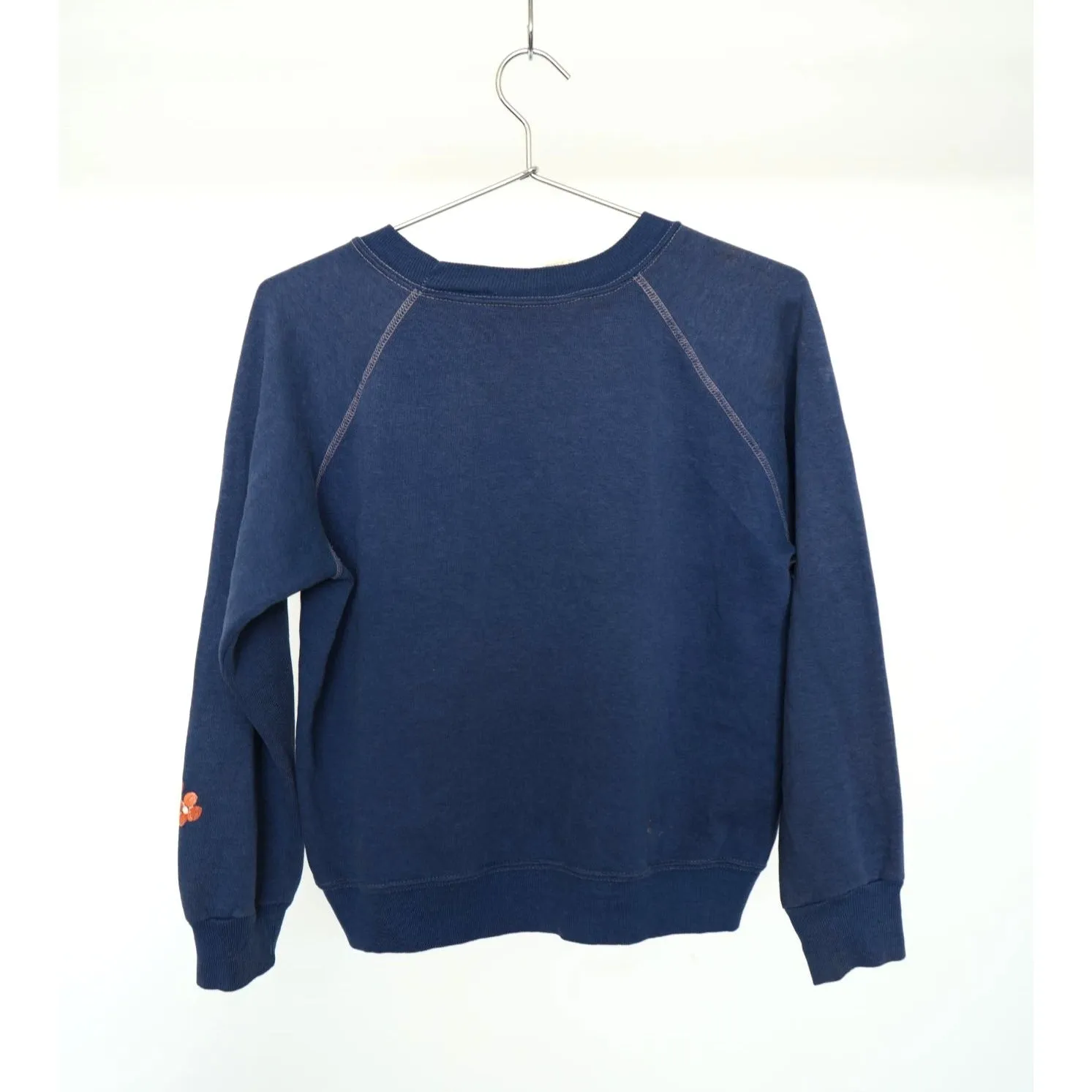 "Retail" Vintage 1980s Frog Graphic Print Crewneck Pullover Sweatshirt Navy Blue Size M Women's