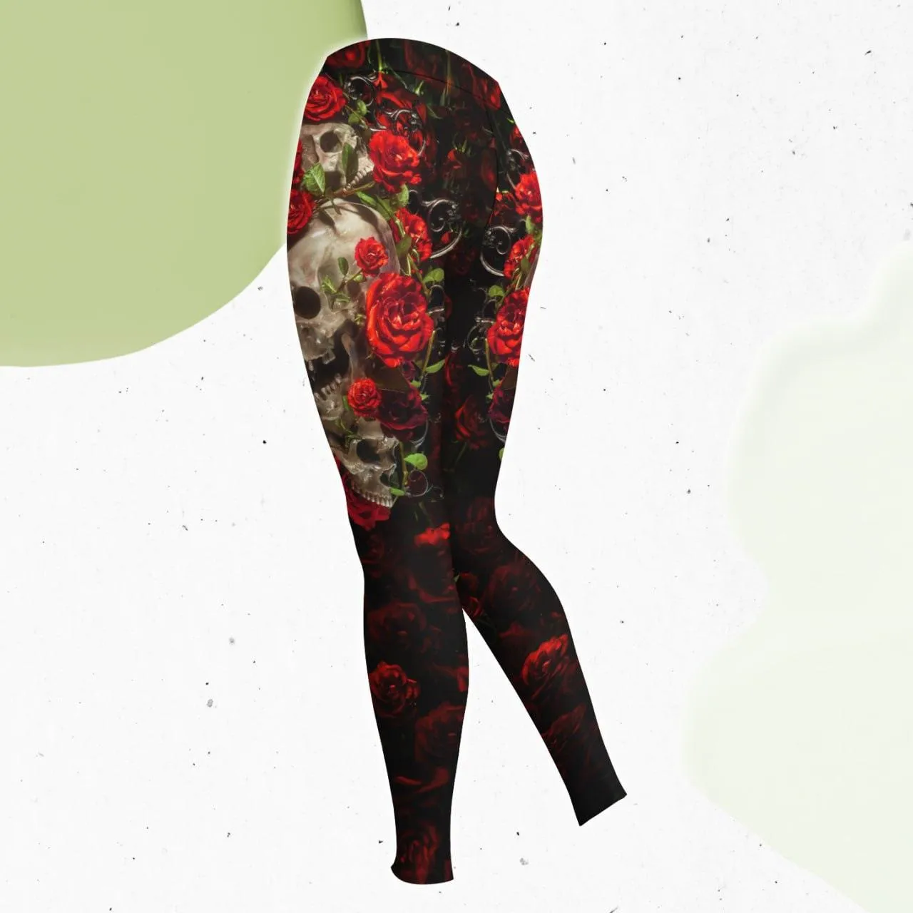 Rose Skull Gothic Artwork Combo Hoodie and Leggings