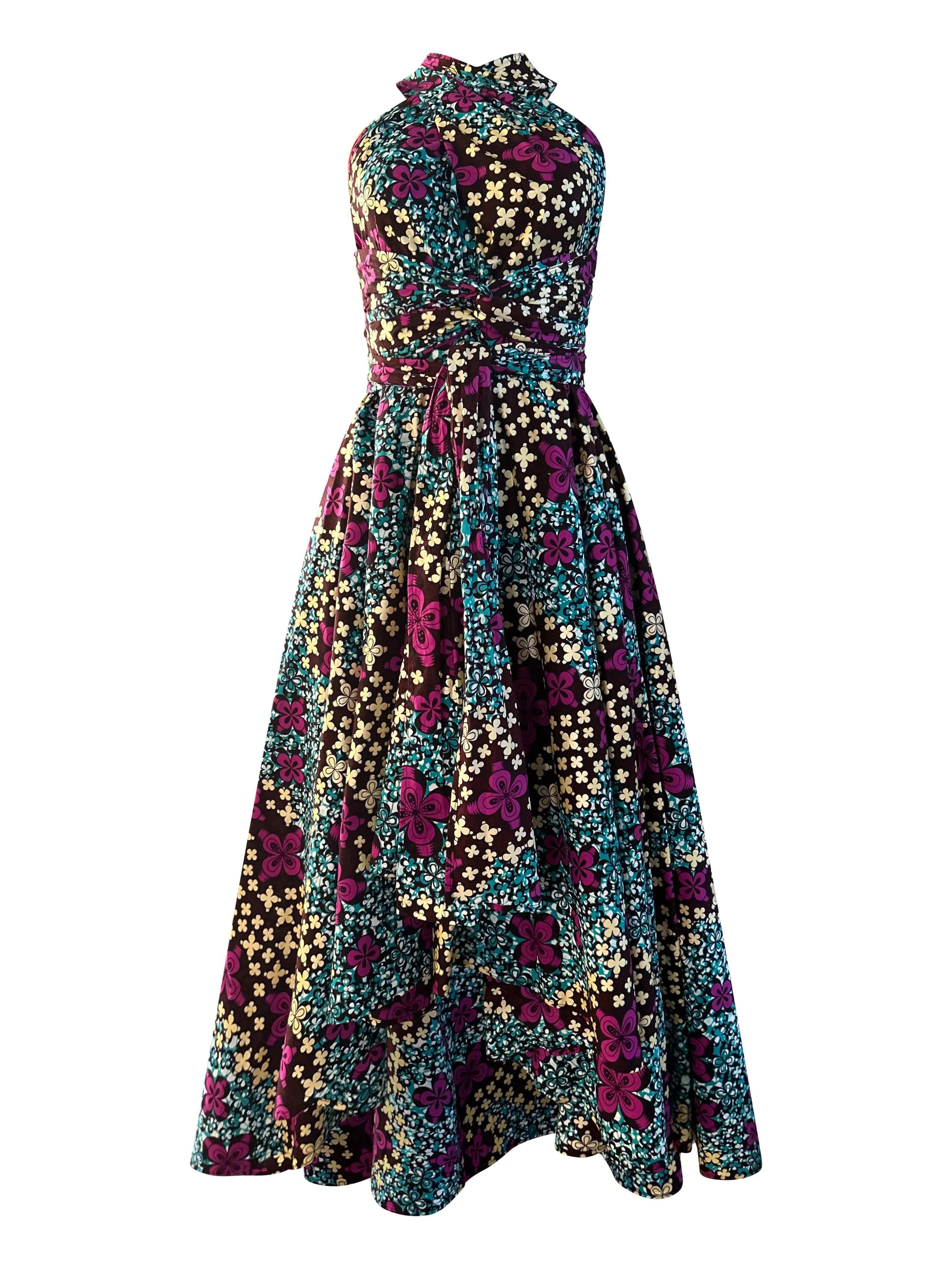 ROYALTY INFINITY AFRICAN PRINT HIGH-LOW DRESS