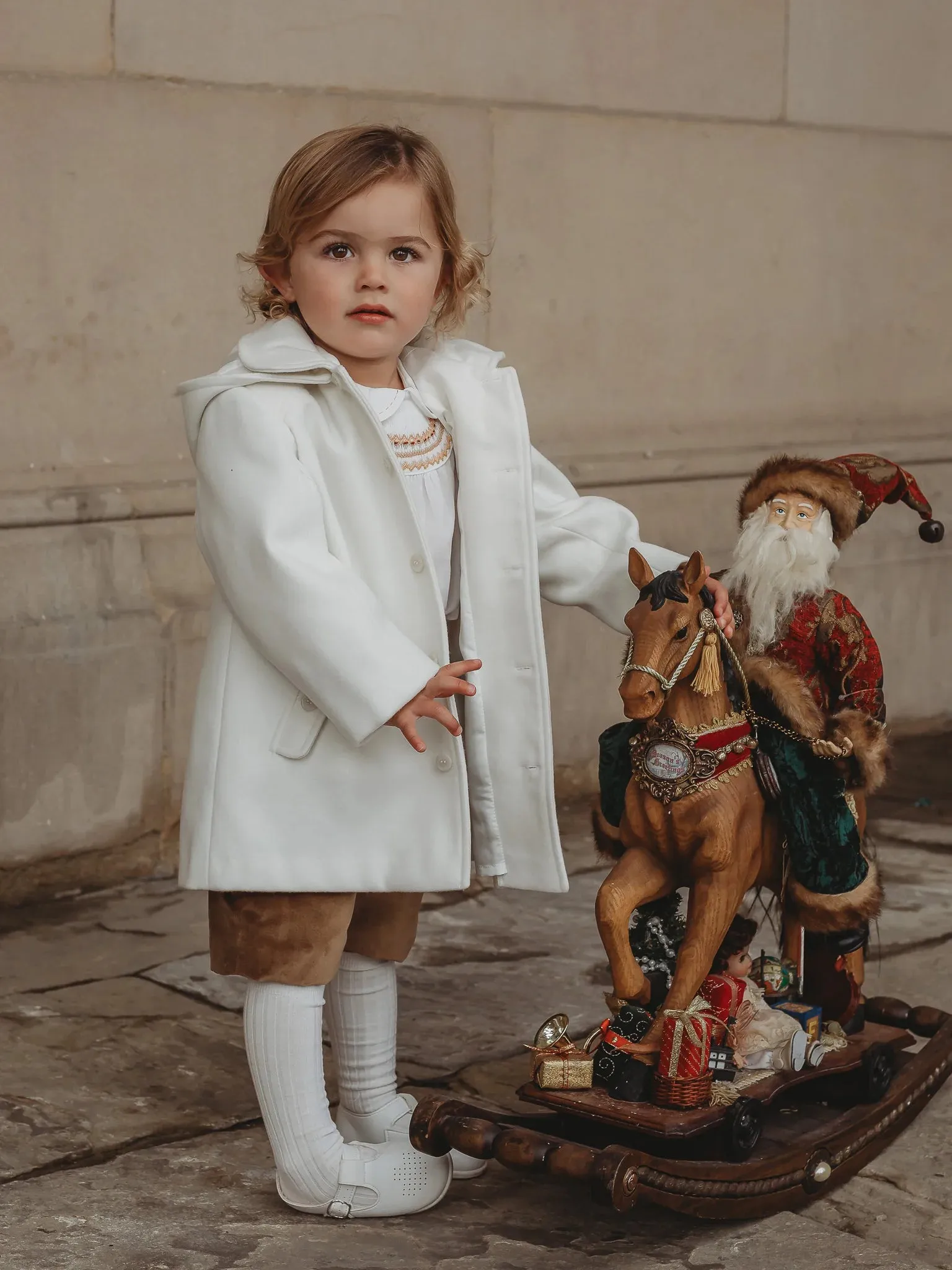 Sarah Louise Boys Smart Ivory Coat