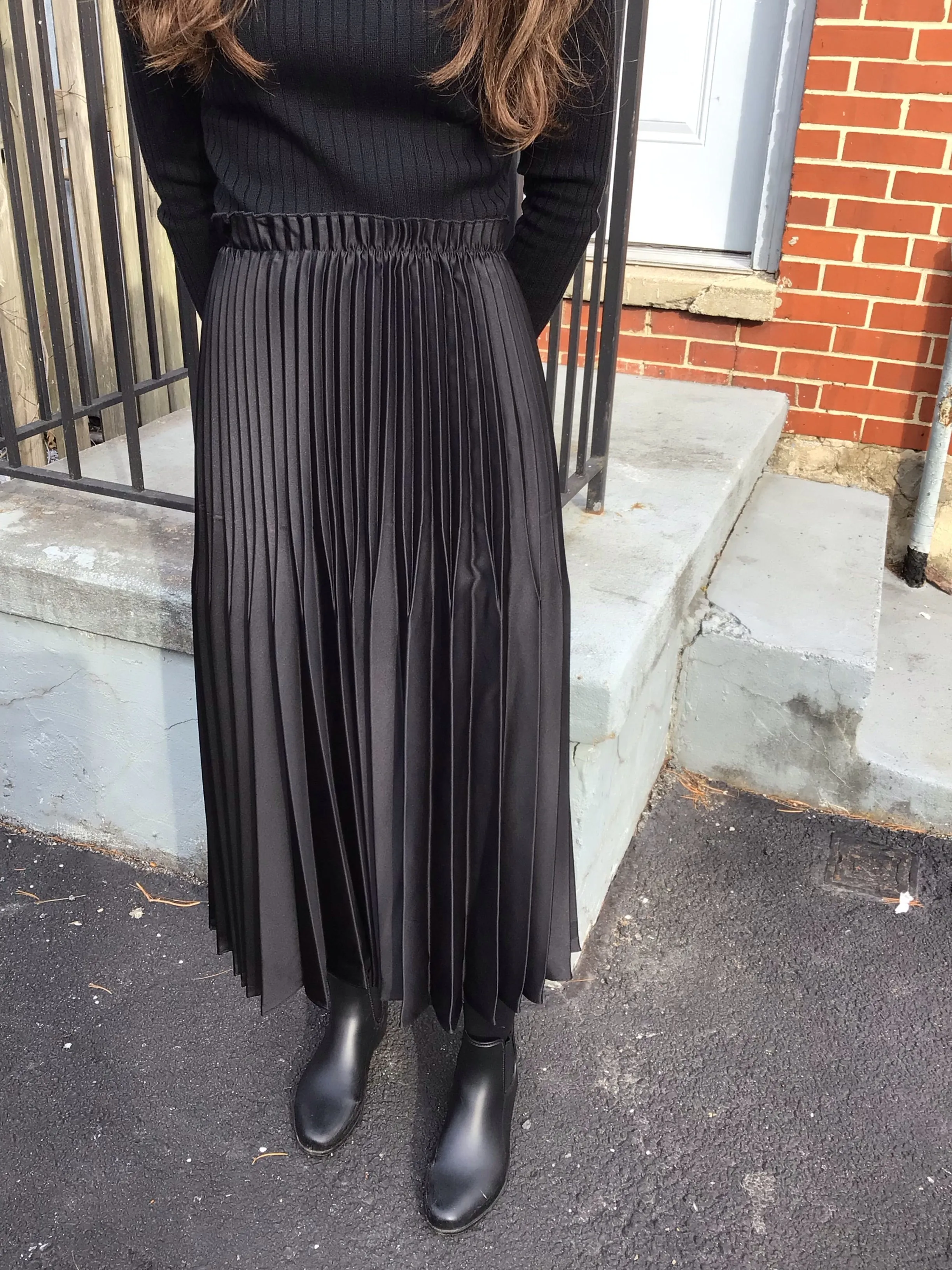 Satin Midi Skirt 541