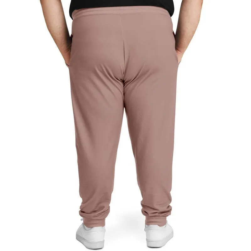 Shaded Pale Pastel Red Brown Joggers | Unisex | with PLUS sizes | C0M30Y22K30