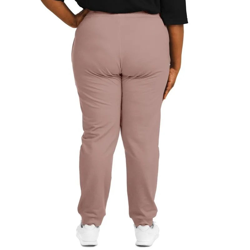 Shaded Pale Pastel Red Brown Joggers | Unisex | with PLUS sizes | C0M30Y22K30