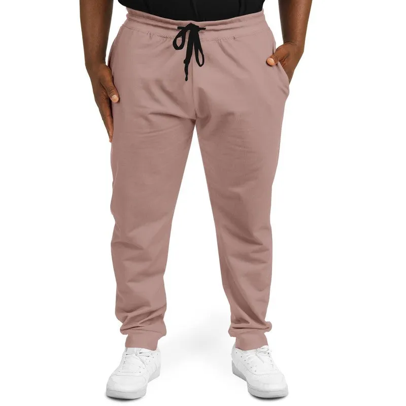 Shaded Pale Pastel Red Brown Joggers | Unisex | with PLUS sizes | C0M30Y22K30