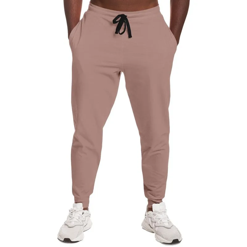 Shaded Pale Pastel Red Brown Joggers | Unisex | with PLUS sizes | C0M30Y22K30
