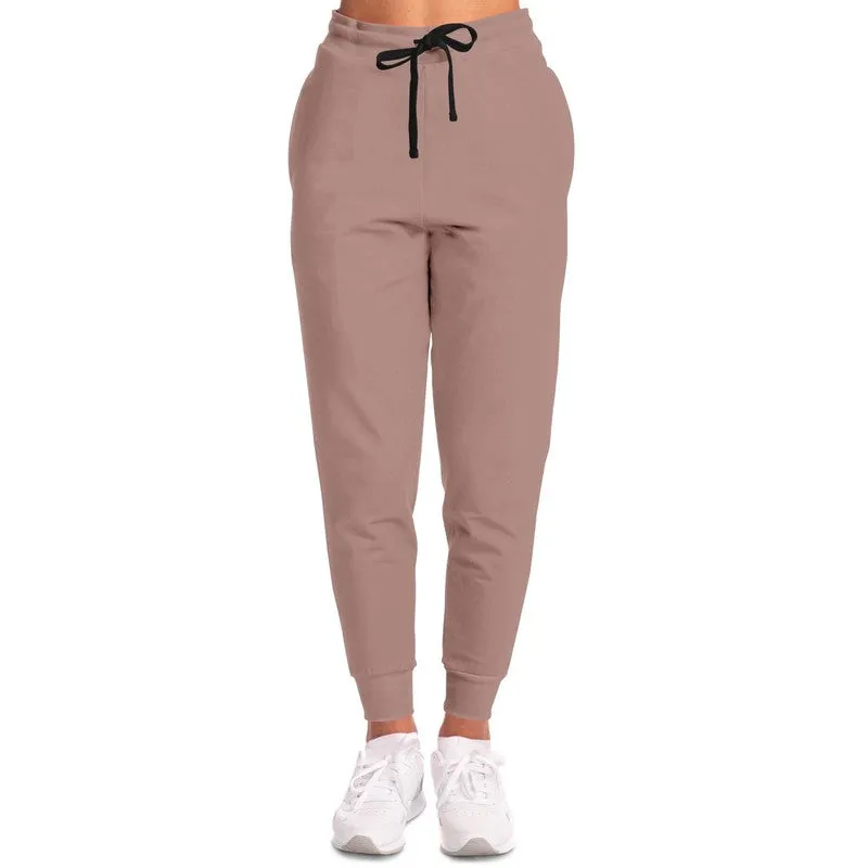 Shaded Pale Pastel Red Brown Joggers | Unisex | with PLUS sizes | C0M30Y22K30