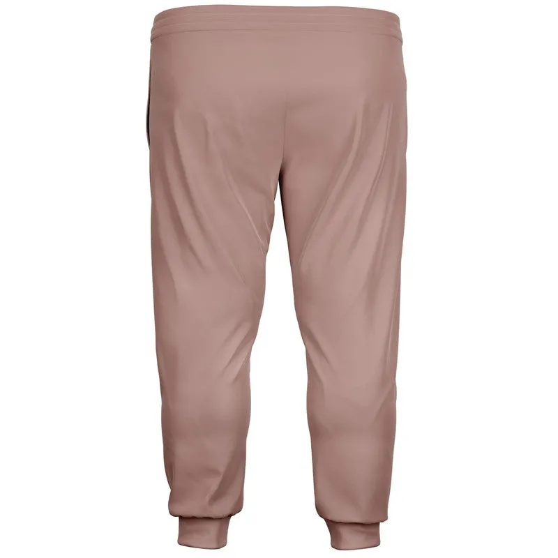 Shaded Pale Pastel Red Brown Joggers | Unisex | with PLUS sizes | C0M30Y22K30