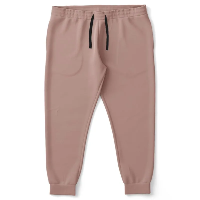 Shaded Pale Pastel Red Brown Joggers | Unisex | with PLUS sizes | C0M30Y22K30