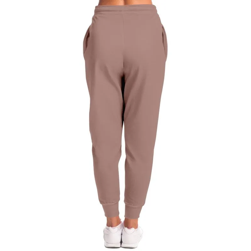 Shaded Pale Pastel Red Brown Joggers | Unisex | with PLUS sizes | C0M30Y22K30