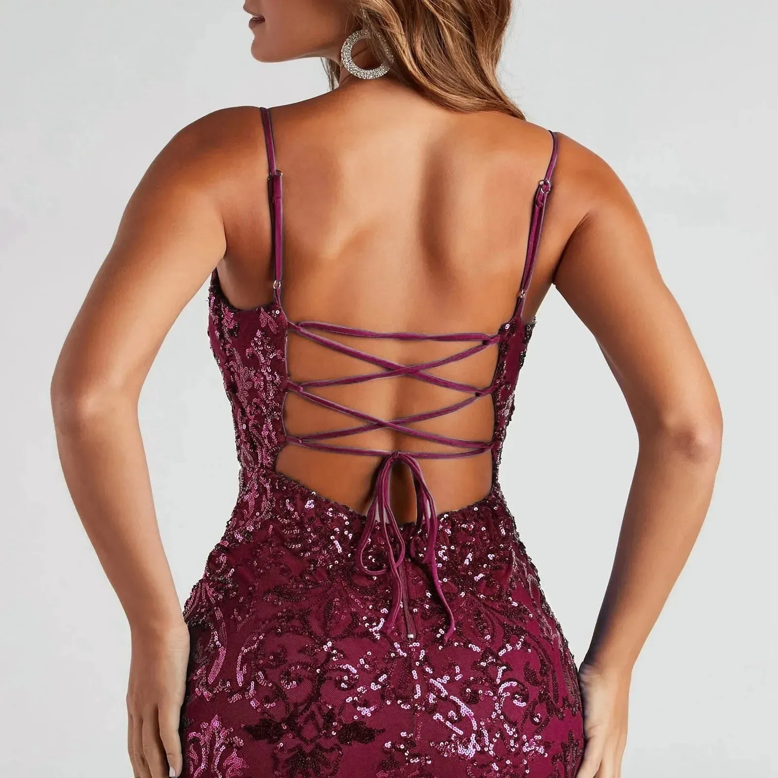 Shiny Sequin Dress for Women - Big Size Party Dresses, Youth Formal Gala Cocktail Dress