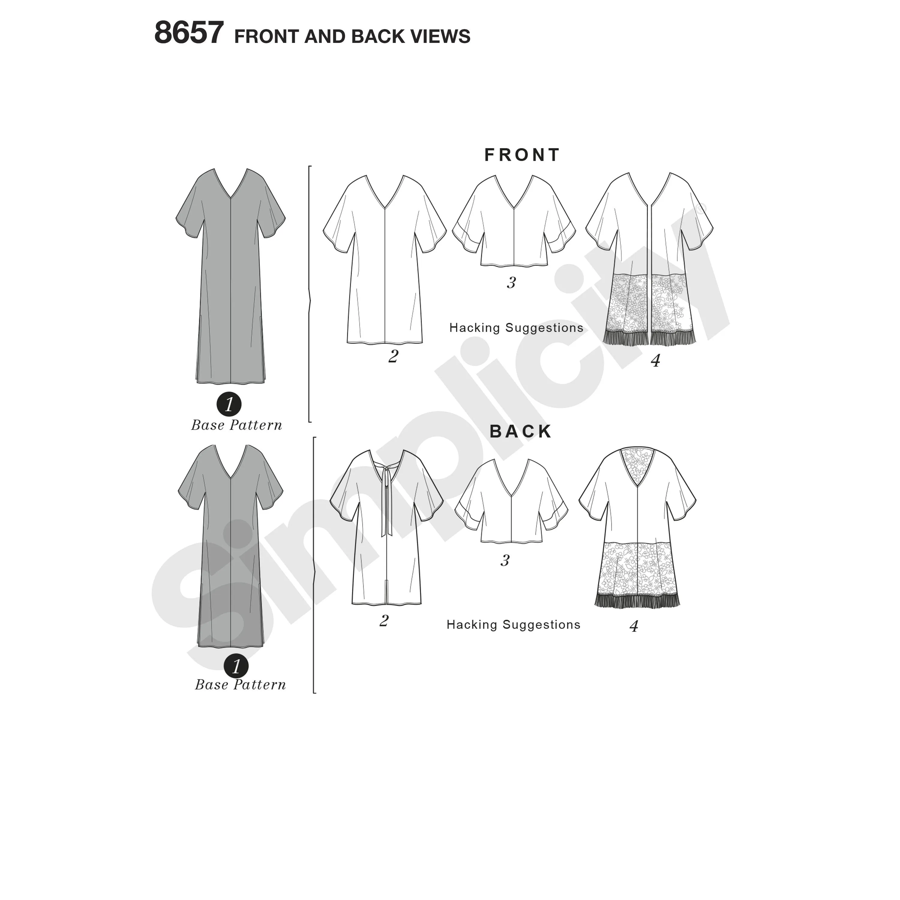 Simplicity Pattern 8657 caftan with options for design-hacking