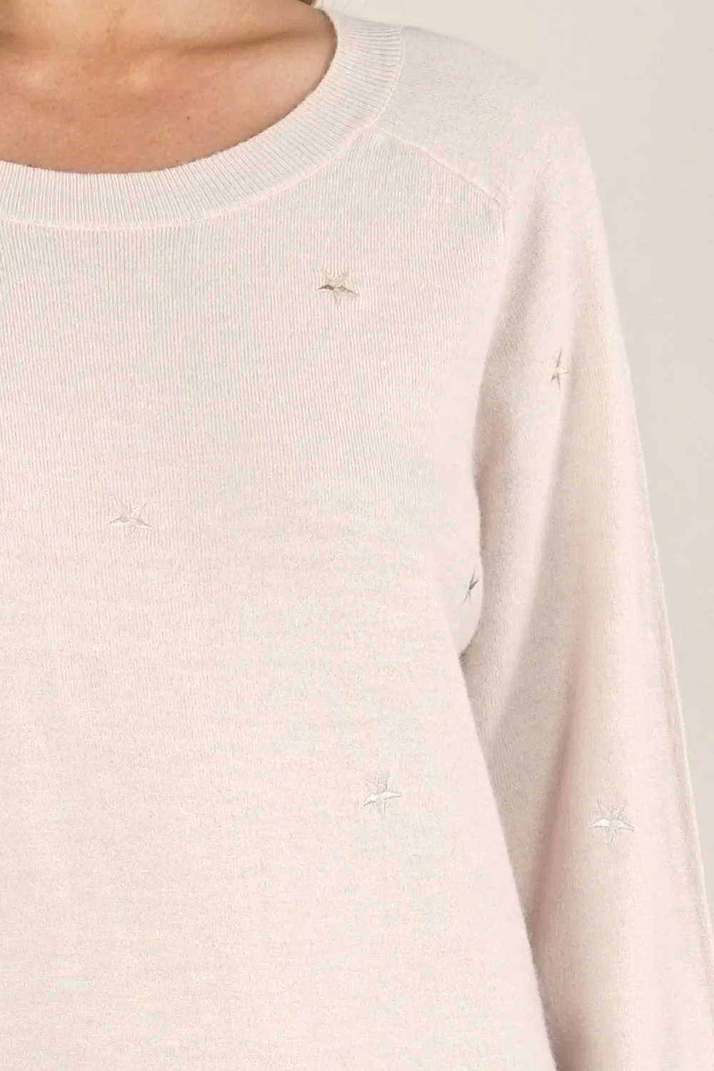 Star Embroidered Pullover Sweater