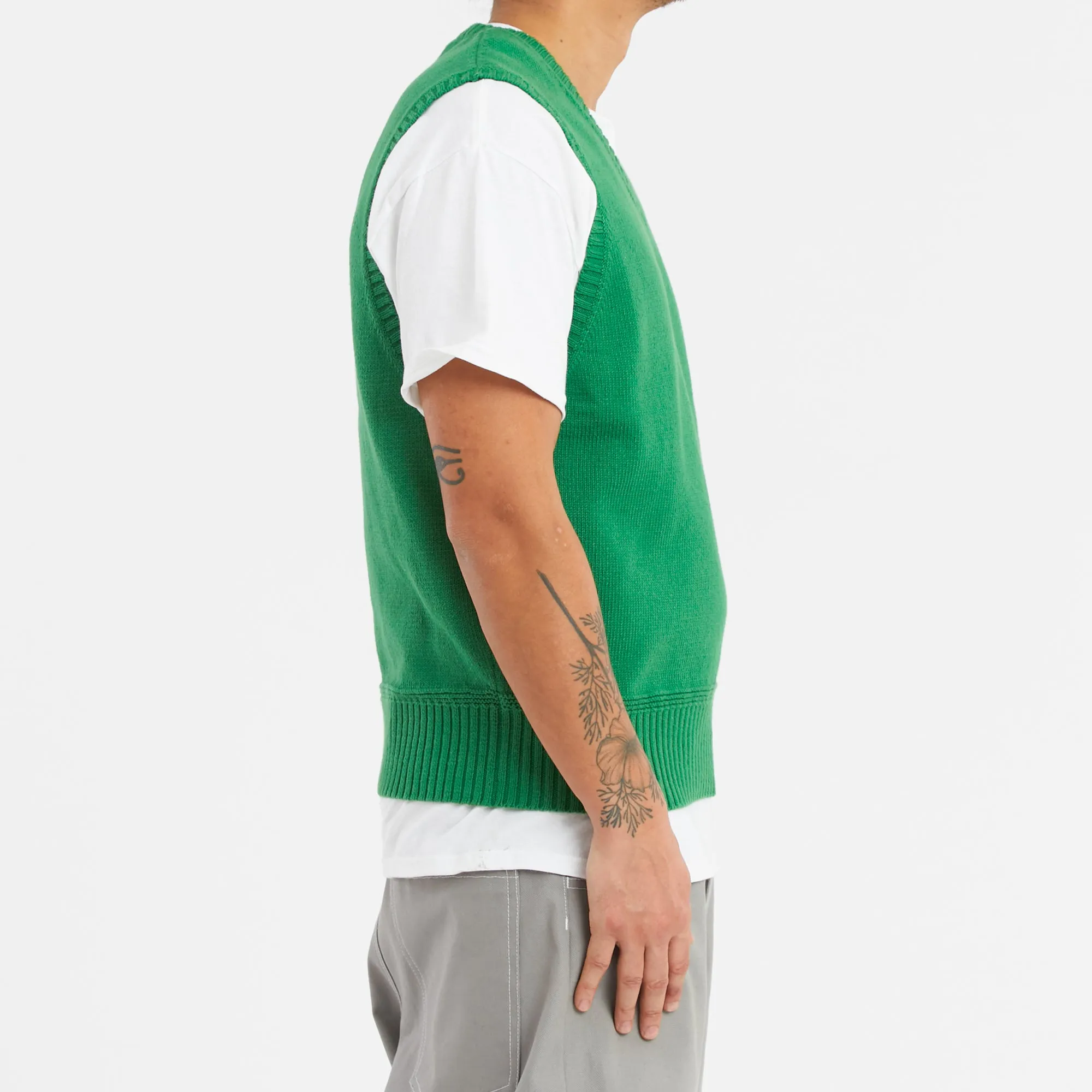 Sweater Vest - Kelly Green Cotton