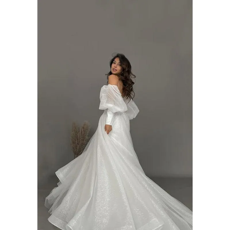 Sweetheart Spaghetti Straps Lace Beaded Tulle A-Line Long Prom Dress