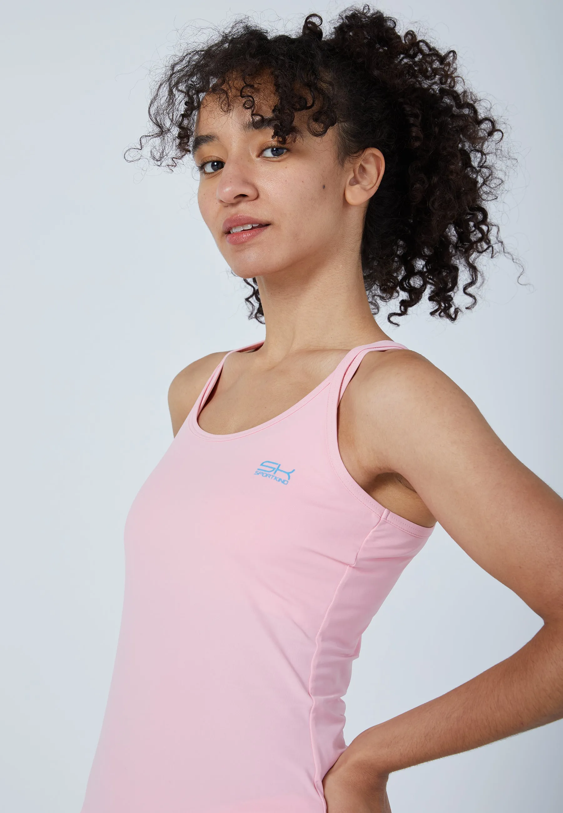 Tennis Spaghetti Tank Top, light pink
