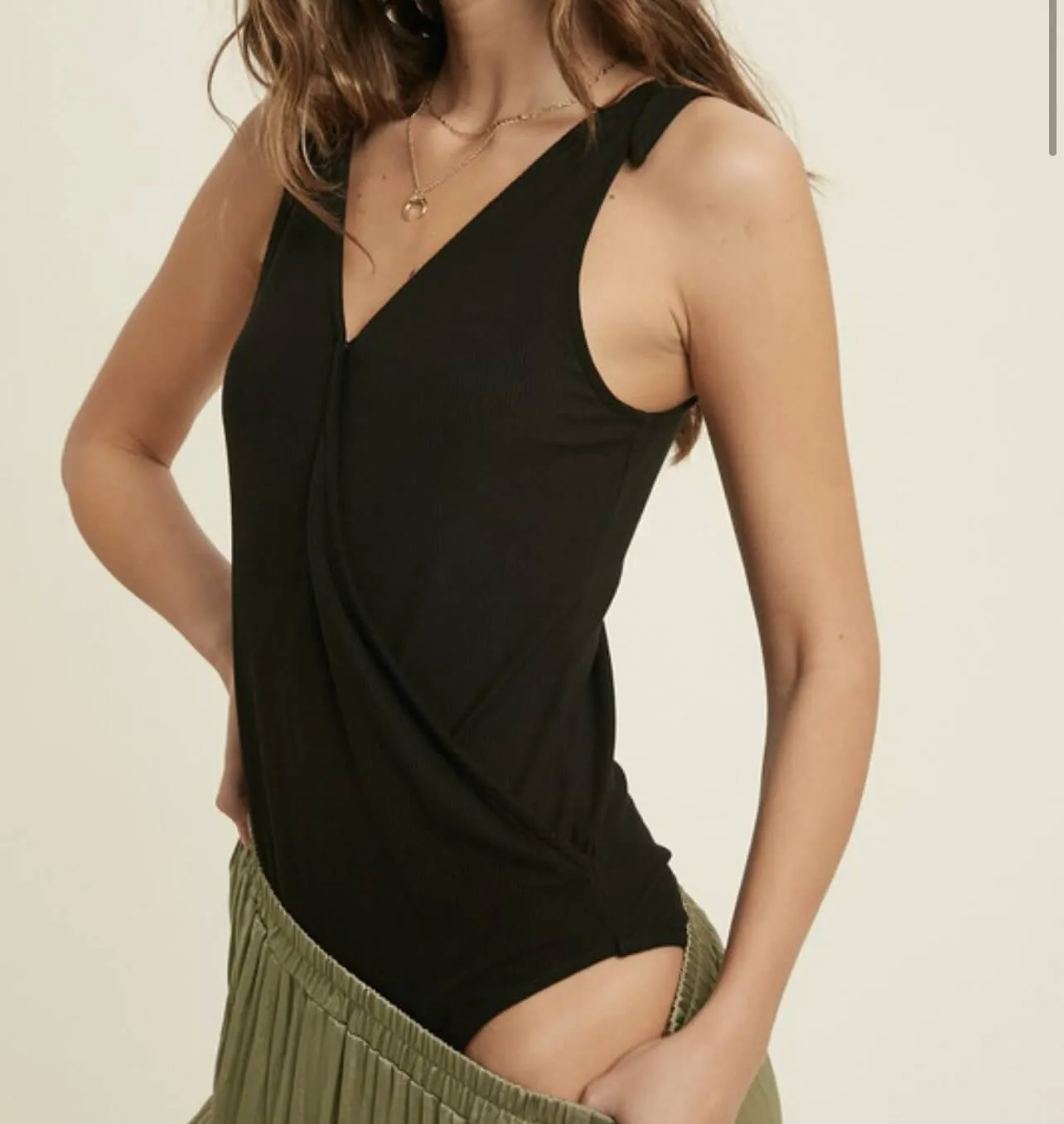 The Anna Bodysuit: Shoulder Tie Bodysuit