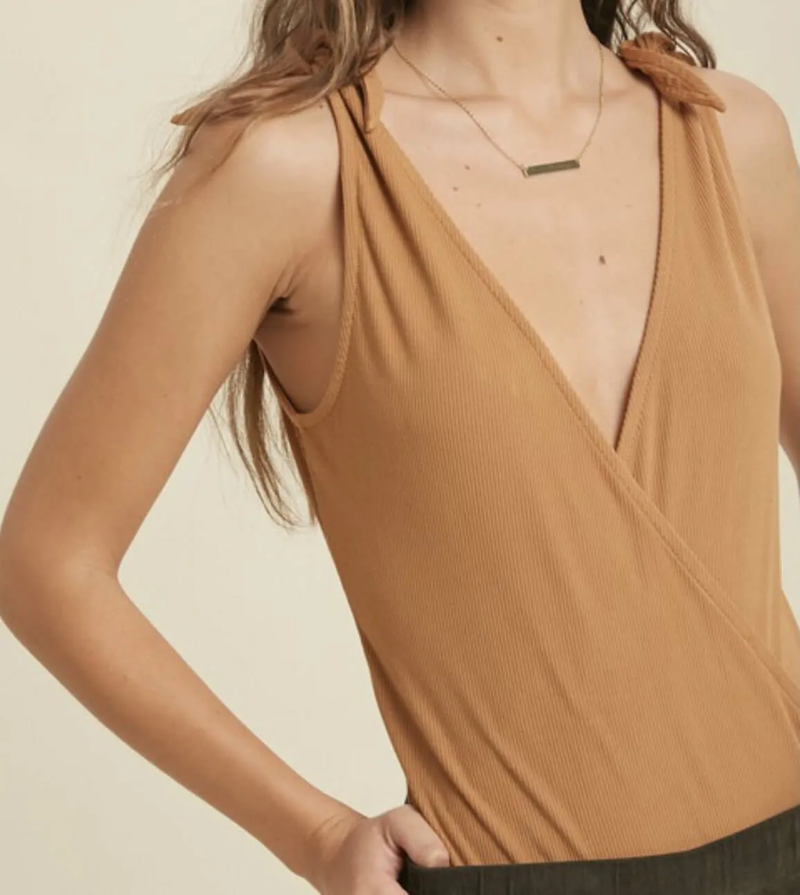 The Anna Bodysuit: Shoulder Tie Bodysuit