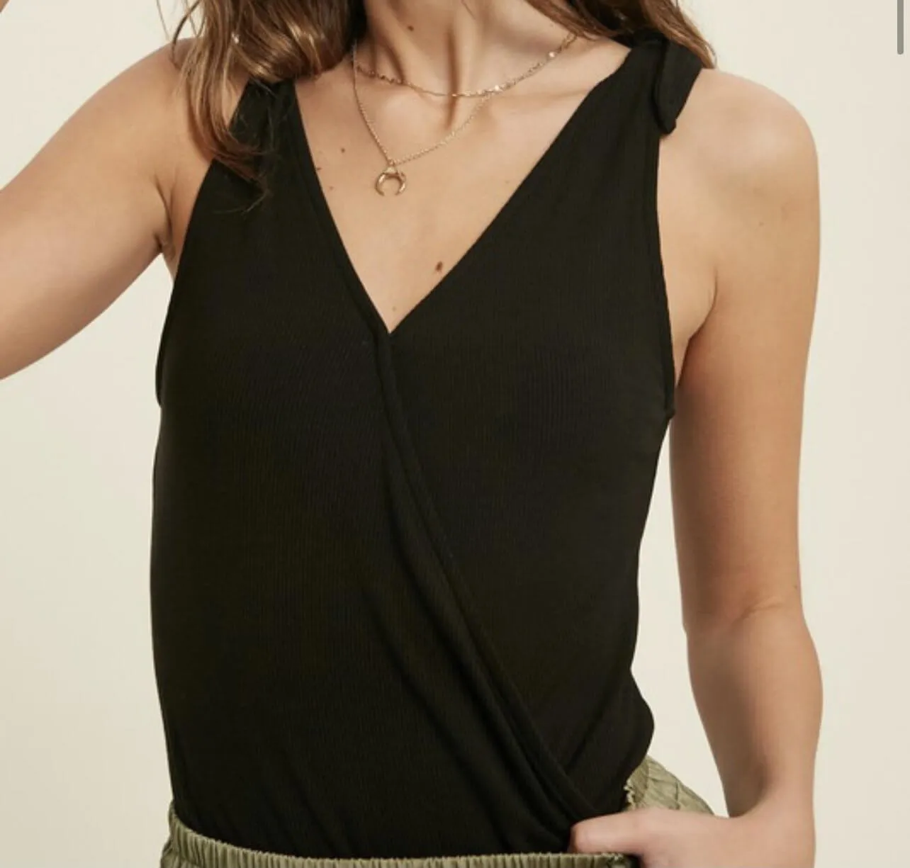 The Anna Bodysuit: Shoulder Tie Bodysuit