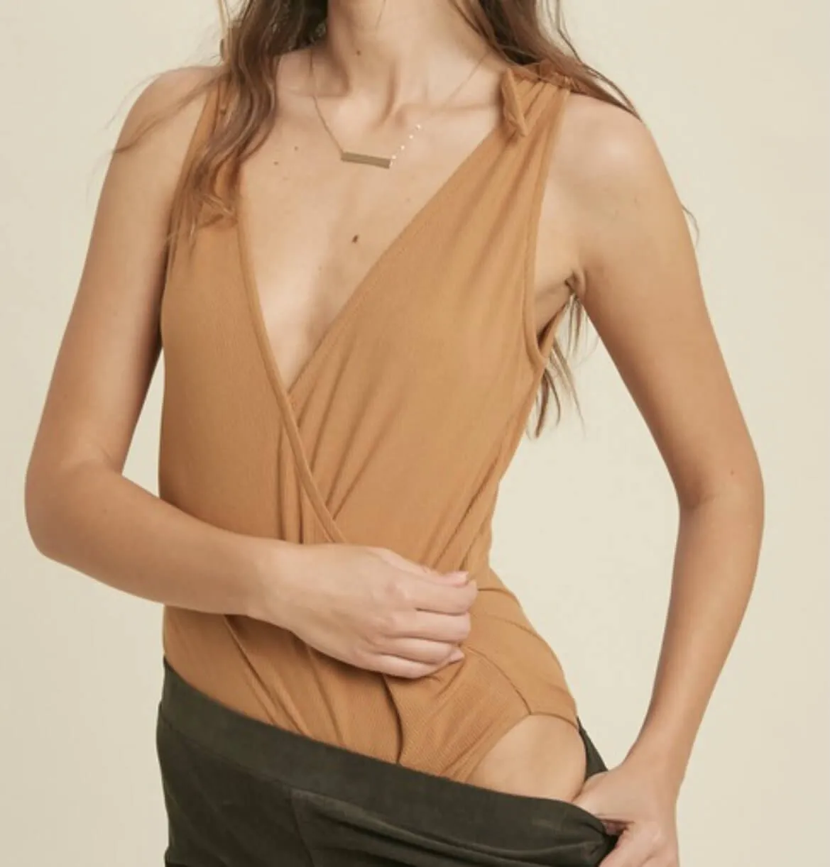 The Anna Bodysuit: Shoulder Tie Bodysuit
