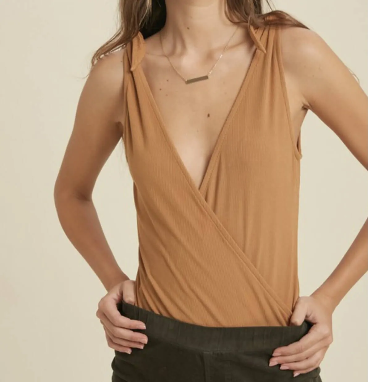 The Anna Bodysuit: Shoulder Tie Bodysuit