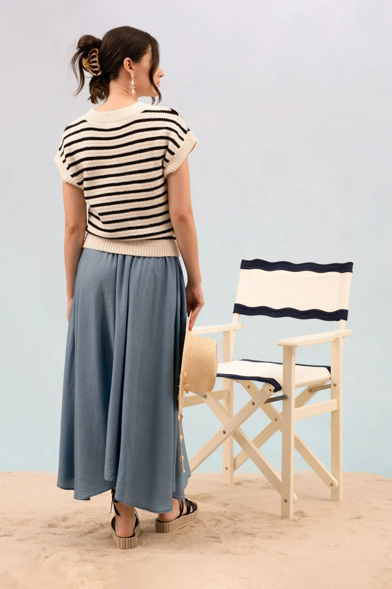 The Bay Black Stripe Pullover