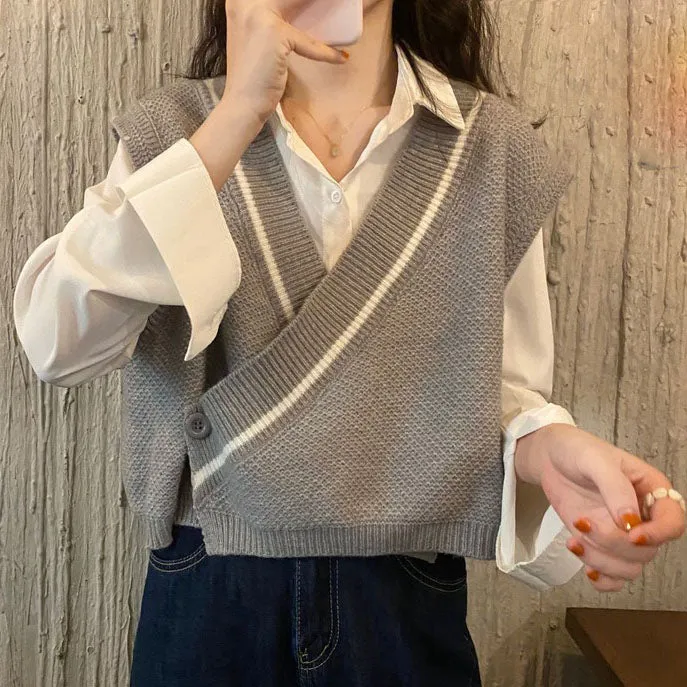 Two-Piece Waistcoat Top And White Shirt