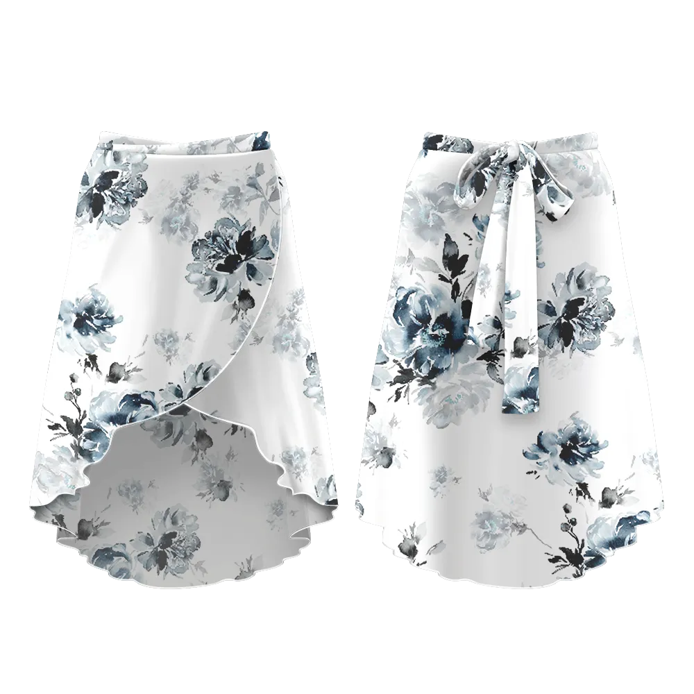 Velvet Chiffon Wrap Skirt by Danse de Paris