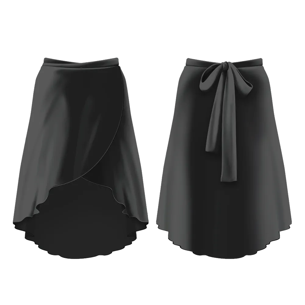 Velvet Chiffon Wrap Skirt by Danse de Paris
