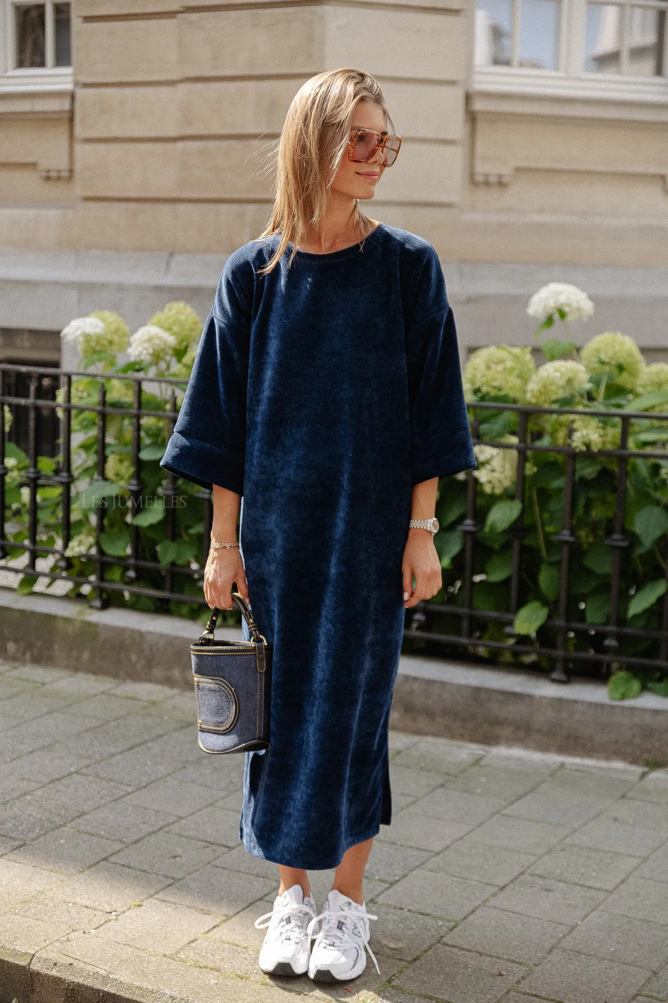 Vida velvet maxi dress navy