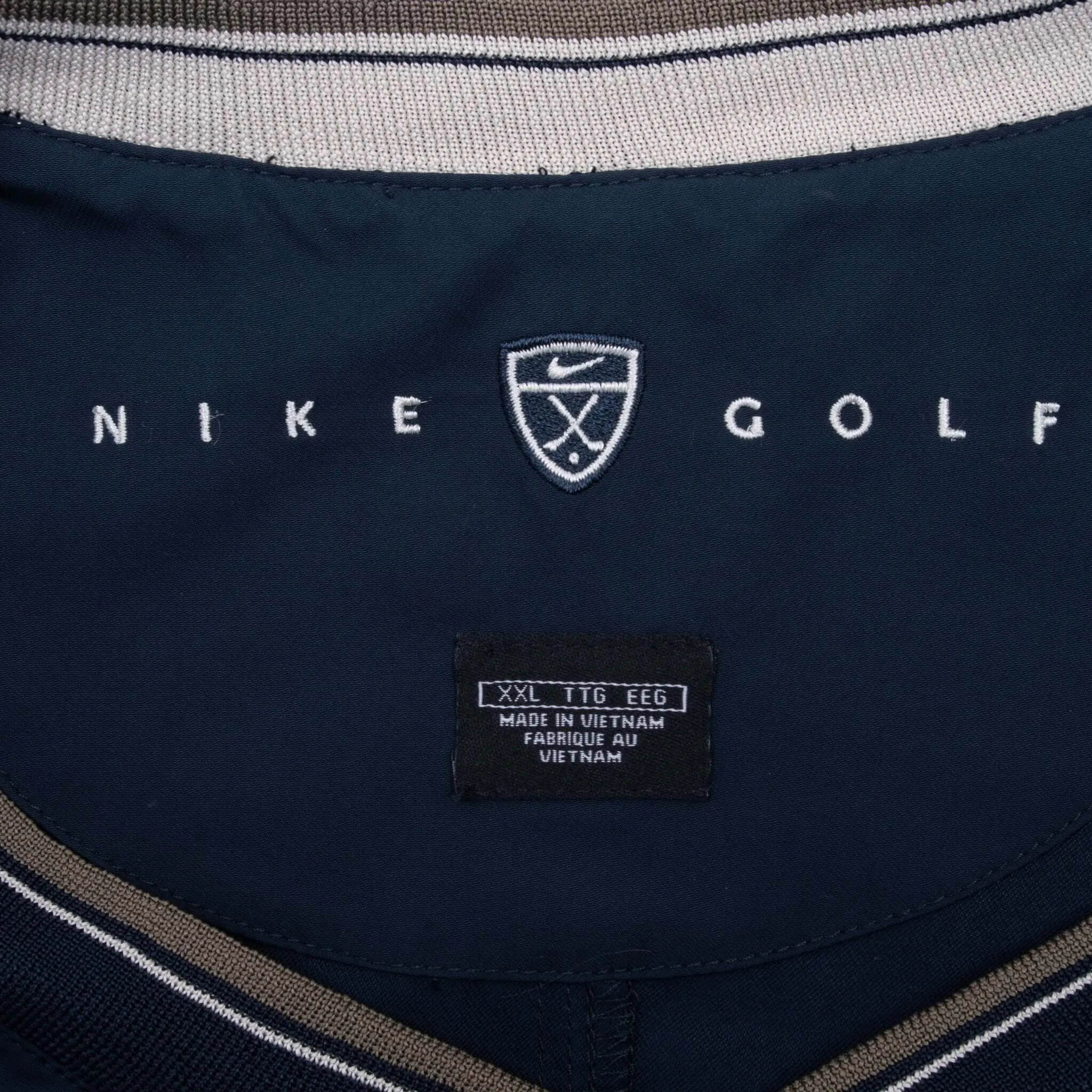 VINTAGE NIKE GOLF BLUE WINDBREAKER PULLOVER JACKET 2000S 2XL
