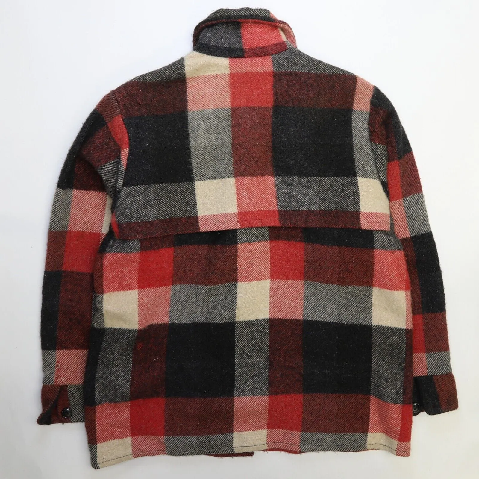 Vintage Wool Coat Jacket Size Large Plaid