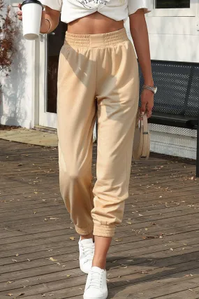 Wander In Style Elastic Waist Joggers