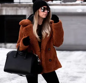 Winter Faux Fur Teddy Bear Coat