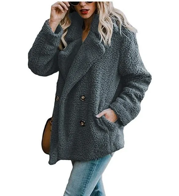 Winter Faux Fur Teddy Bear Coat