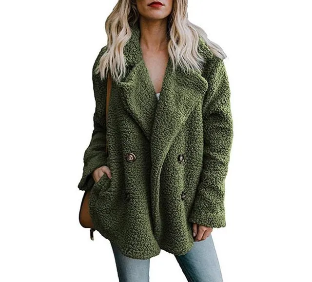 Winter Faux Fur Teddy Bear Coat