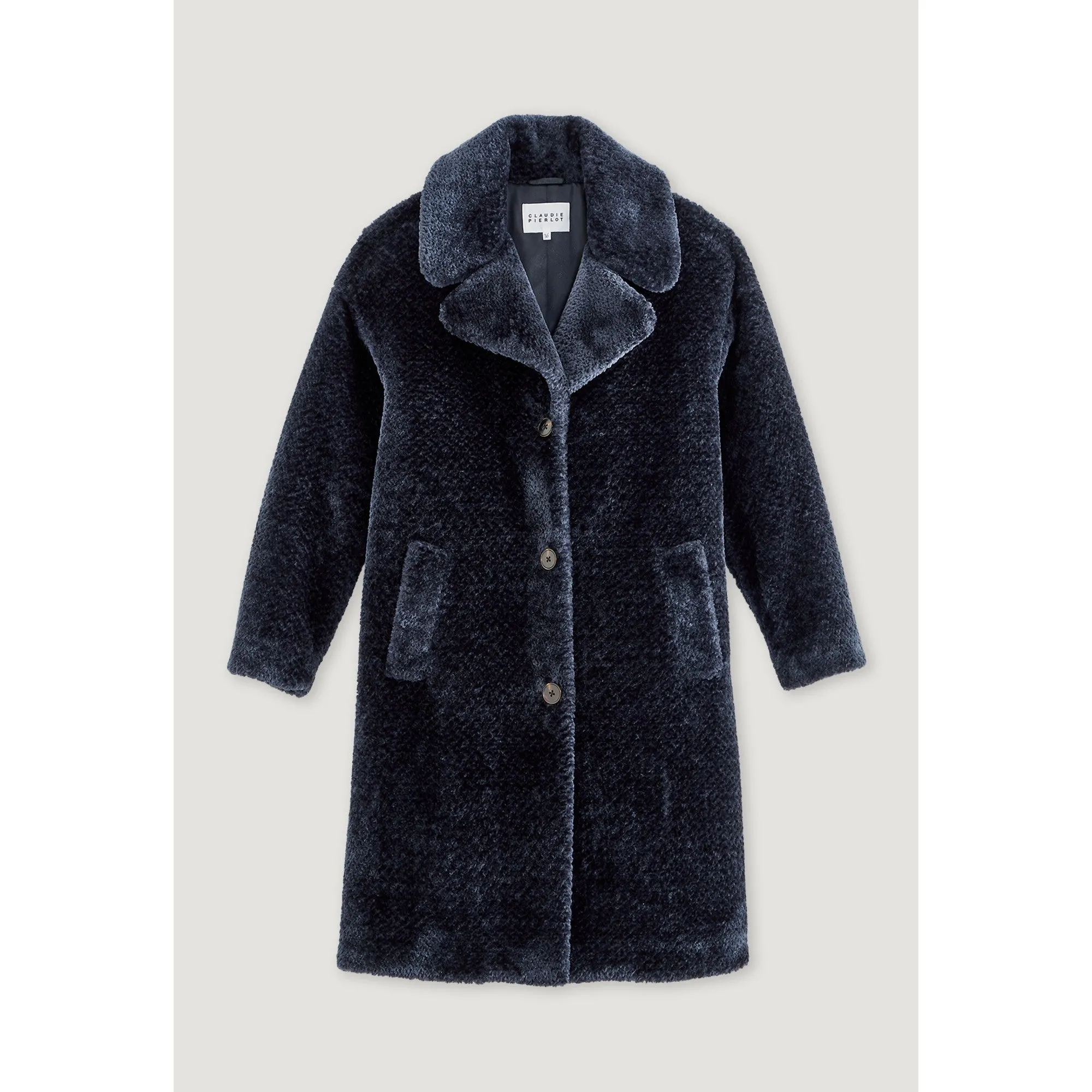 Women Straight Fit Coat - Navy