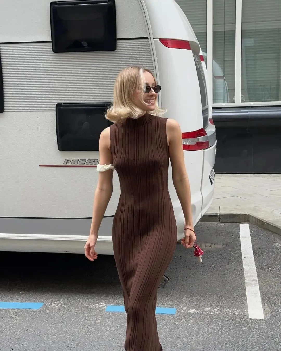 Women's Sleeveless Turtleneck Maxi Dress