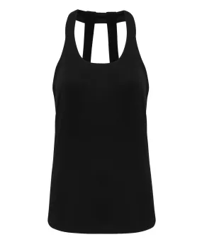 Womens TriDri® double strap back vest | Black